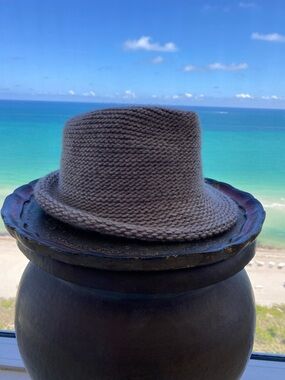 Gray Knit Fedora Made in Italy